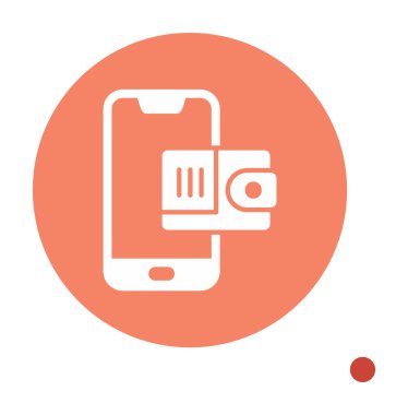 m-cüzdan vektör çizim tasarım ile Smartphone aygıtı