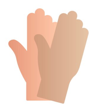 Saftey Eldivenleri ikon vektör çizimi