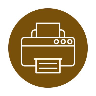 yazıcı simgesi web basit illüstrasyon