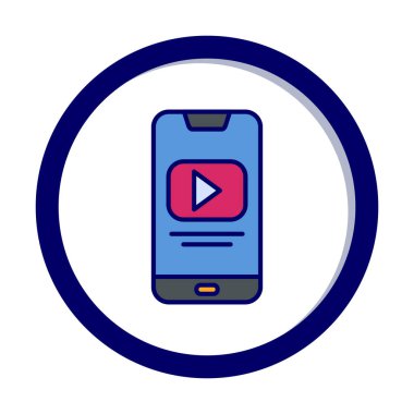 Video simge vektör çizim oynamak