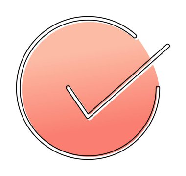 işaret simgesini işaretle, vektör illüstrasyonu basit tasarım