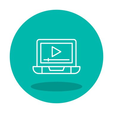 Video Ad simgesi vektör illüstrasyonu