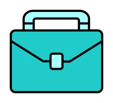 evrak çantası web basit simge illüstrasyonu