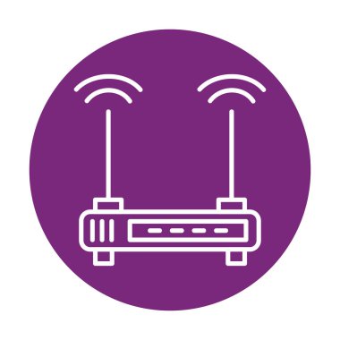 wifi sinyali, Router Aygıt vektör illüstrasyon tasarımı