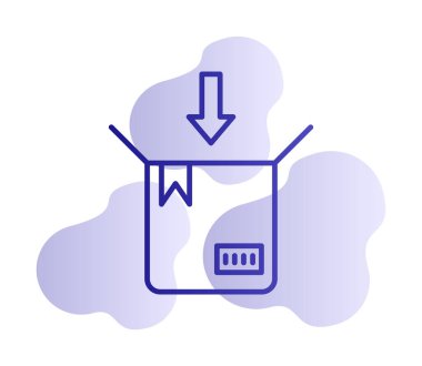 paket simgesi vektör illüstrasyonu