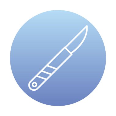 Cerrahi bıçak. Web simgesi basit illüstrasyon 