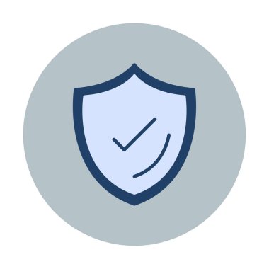 Güvenlik kalkanı simgesi koruma konsepti, vektör illüstrasyonu