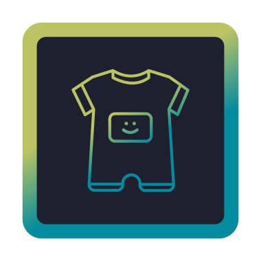 Baby Boy Kıyafet Simgesi, Vektör İllüstrasyonu