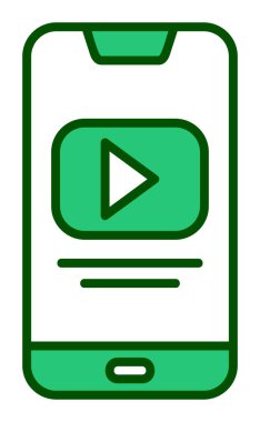 Video simge vektör çizim oynamak