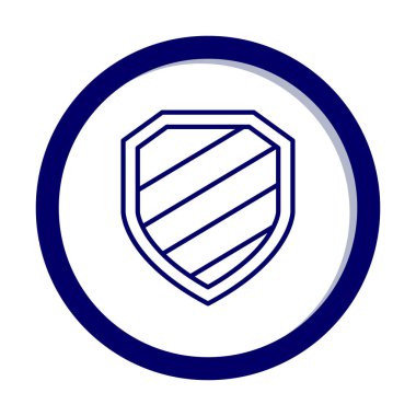 Güvenlik kalkanı simgesi, vektör illüstrasyonu