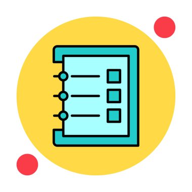 Notes web icon, vector illustration