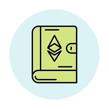 Kitap simgesi, vektör illüstrasyonunda ruhani işaret