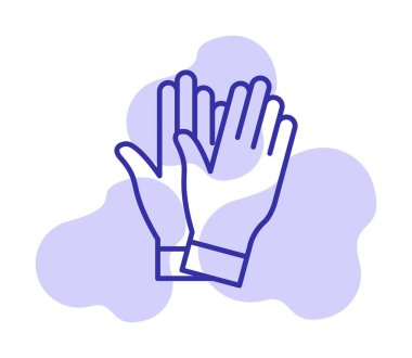 Saftey Eldivenleri ikon vektör çizimi