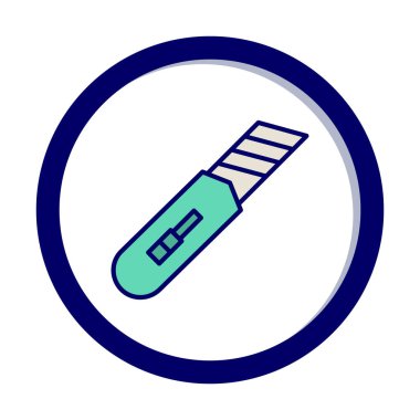 Cutter simgesinin vektör illüstrasyonu  