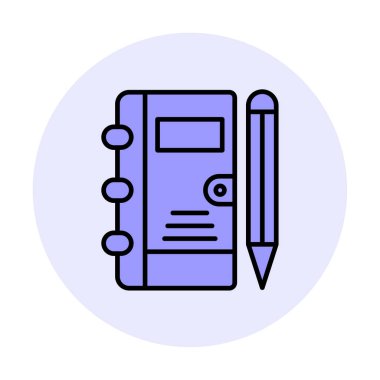 not defteri simgesi, vektör illüstrasyonu 