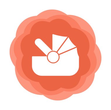 Bebek Araba Koltuğu ikonu. vektör illüstrasyonu