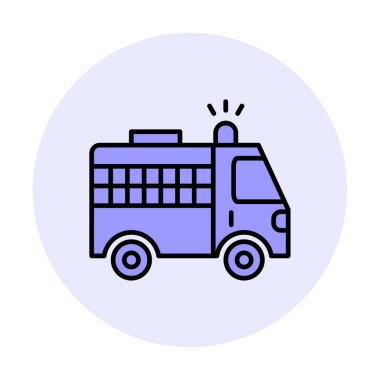 Van düz vektör simgesi