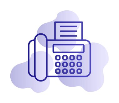 Faks makinesi. Web simgesi basit illüstrasyon