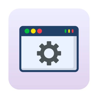Web Sayfa Ayarları. simge basit illüstrasyon