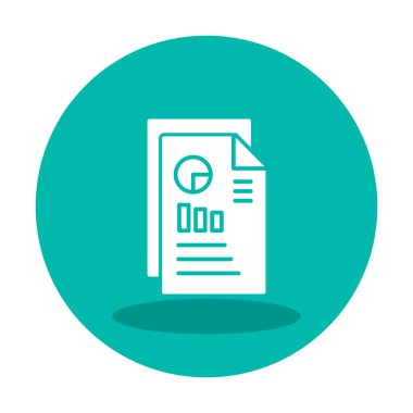 iş raporu simgesi, vektör illüstrasyonu basit tasarım