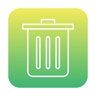 Çöp kutusu simgesi, çöp kutusu simgesi, renkli vektör illüstrasyonu