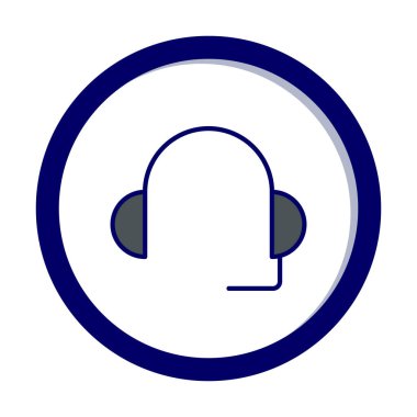 kulaklık simgesi vektör illüstrasyon destek servisi