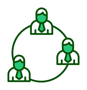 Takım iş web simgesi, vektör çizim