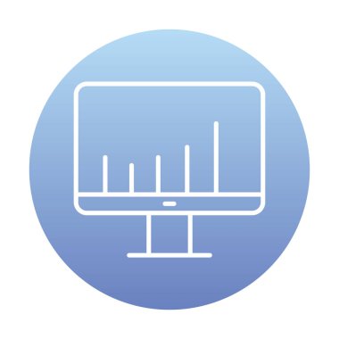 Basit Ekran simgesi, vektör illüstrasyonu