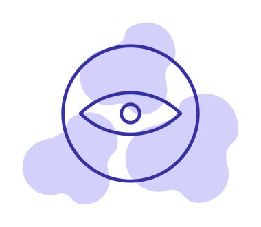 Göz simgesi. düz vektör illüstrasyonu