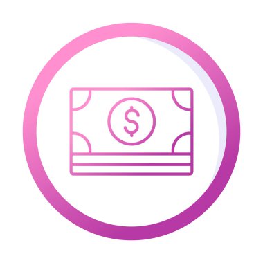 Basit ödeme finans simgesi, vektör illüstrasyonu