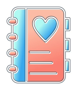 not defteri simgesi, vektör illüstrasyonu 