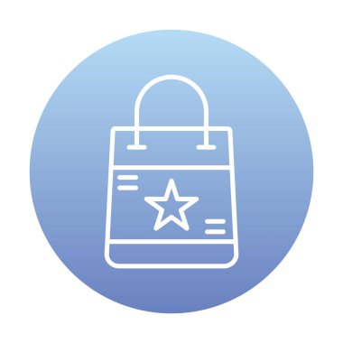 Alışveriş poşeti simgesi, vektör illüstrasyonu 