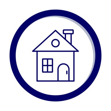 Ev. Web simgesi basit illüstrasyon