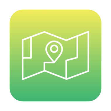 GPS konum vektörü simgesine sahip harita