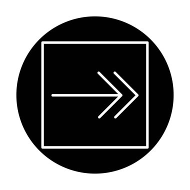 Sağ Ok simgesi, vektör illüstrasyonu basit tasarım