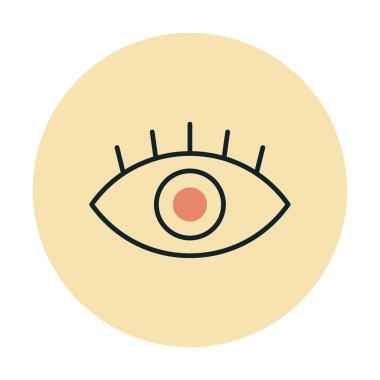 Göz simgesi. düz vektör illüstrasyonu