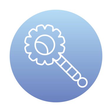 Bebek çıngırak ikon vektörü. İzole edilmiş kontür sembolü gösterimi 