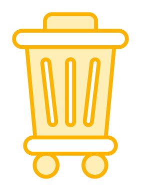 Çöp kutusu web simgesi, vektör illüstrasyonu