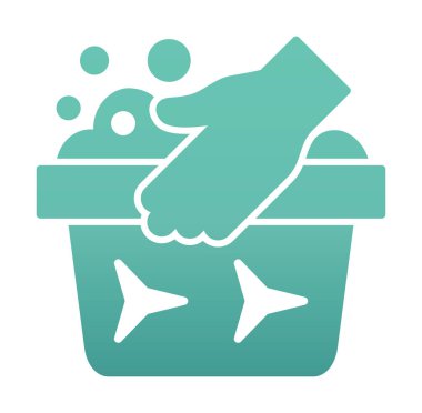 El yıkamanın vektör illüstrasyonu