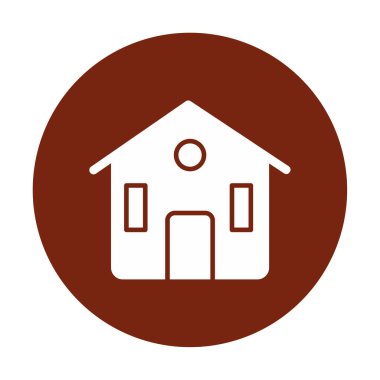 ev düz simge vektör çizim