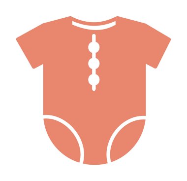 Bebek Kıyafeti Simgesi, Bebek Giysisi, Vektör İllüstrasyonu