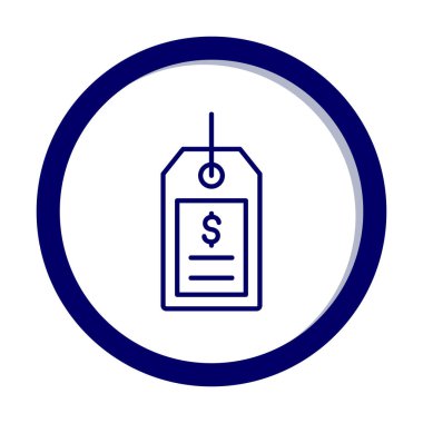 Basit fiyat etiketi simgesi, vektör çizim