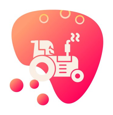 Traktör simgesi web çizimi