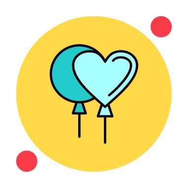 balonlar web basit illüstrasyon, parti konsepti