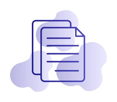 belge düz simgesi, vektör illüstrasyonu 