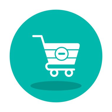 Cart simgesi vektör illüstrasyonunu sil