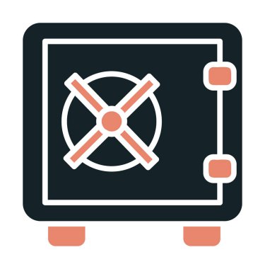 güvenli düz simge, vektör illüstrasyonu 