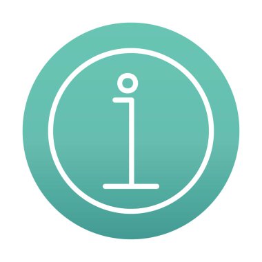 bilgi simgesi. bu daire beyaz bir arkaplanda izole edilmiş 