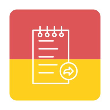 Notlar İleri Ağ simgesi, vektör illüstrasyonu