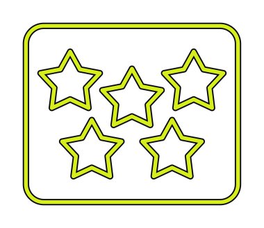 Beş Yıldız derecelendirme konsepti vektör çizimi